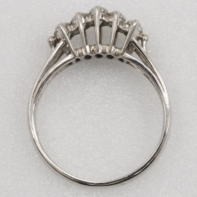 5Pダイヤ Pt850プラチナ 8.5号 リング・指輪 2.9g レディース 【中古】