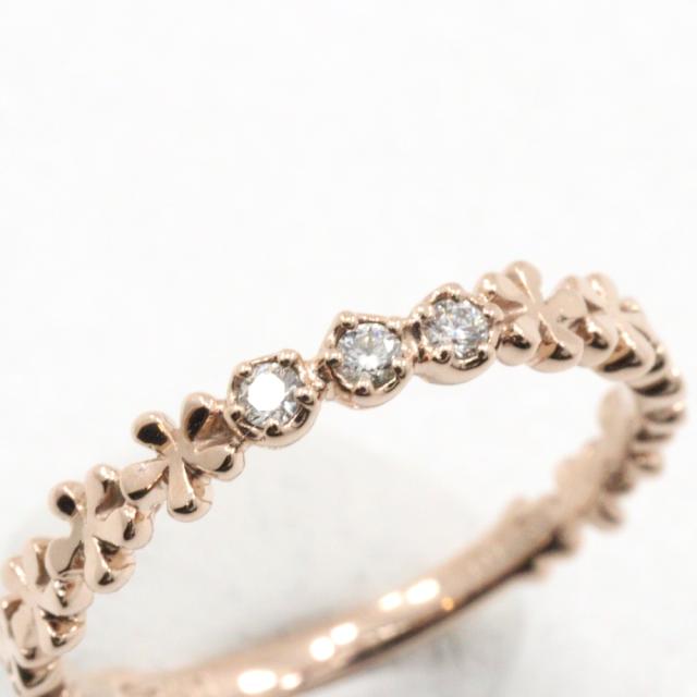 STAR JEWELRY スタージュエリー 3Pダイヤ K10ピンクゴールド 5号  