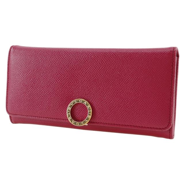 【美品】ブルガリ BVLGARI ロゴクリップ 長財布 ピンク　レディース BVLGARI ブルガリ ブルガリブルガリ クリップ カーフ ピンク 長
