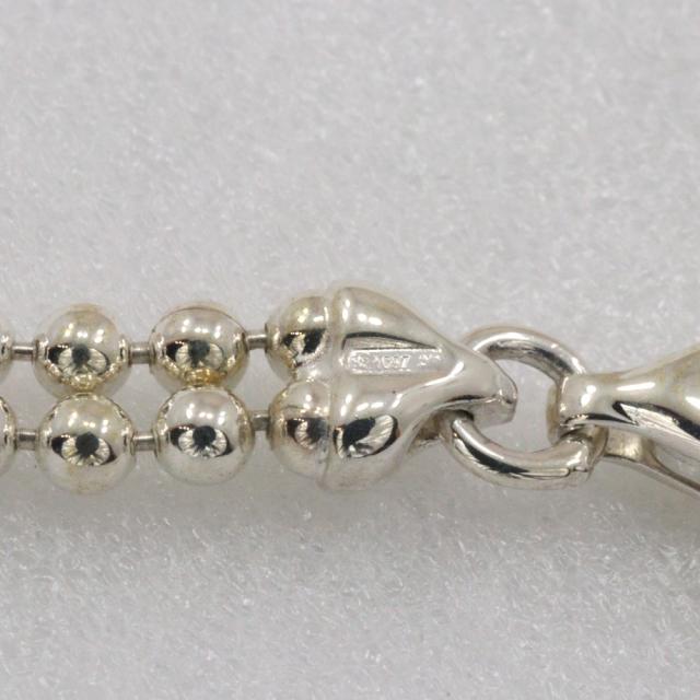 GUCCI グッチ ロゴプレート ダブルボールチェーン シルバー925