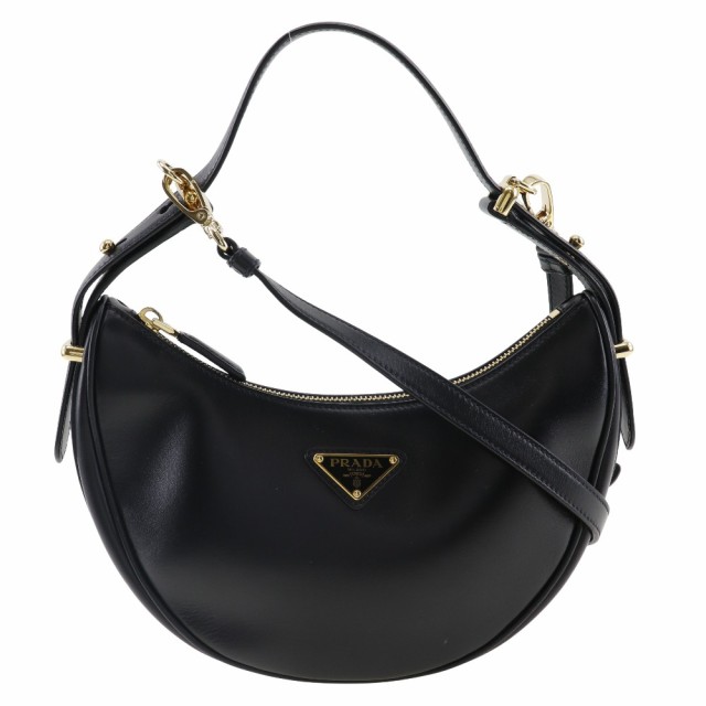 PRADA プラダ アーケ 2WAYショルダー 1BC194 カーフ 黒 ショルダーバッグ レディースの通販は