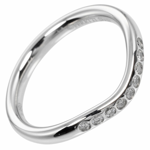 Tiffany&Co ティファニー カーブドバンド 3Pダイヤモンド Pt950