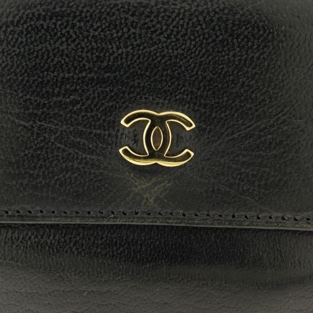 CHANEL シャネル ココマーク Ｗホック A13456 カーフ 黒 二つ折り財布 レディース 【中古】_10