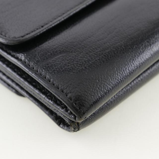 CHANEL シャネル ココマーク Ｗホック A13456 カーフ 黒 二つ折り財布 レディース 【中古】_3