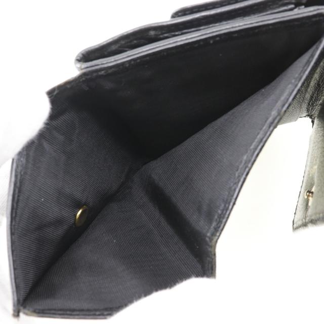CHANEL シャネル ココマーク Ｗホック A13456 カーフ 黒 二つ折り財布 レディース 【中古】_5