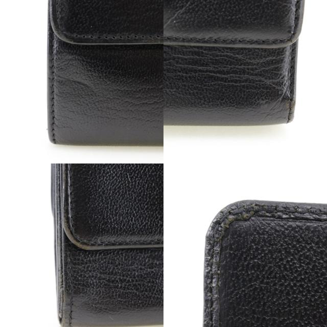 CHANEL シャネル ココマーク Ｗホック A13456 カーフ 黒 二つ折り財布 レディース 【中古】_7