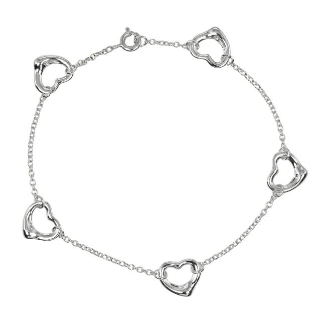 TIFFANY&Co. ティファニー オープンハート シルバー925 ブレスレット 4.3g レディースの通販は