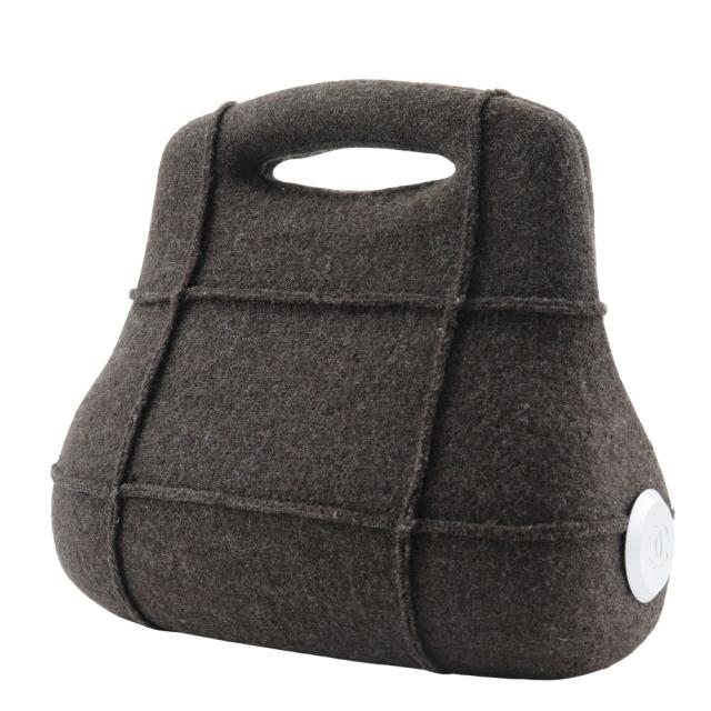 CHANEL シャネル ヒップバッグ ウール 茶 ハンドバッグ レディース 【中古】_1