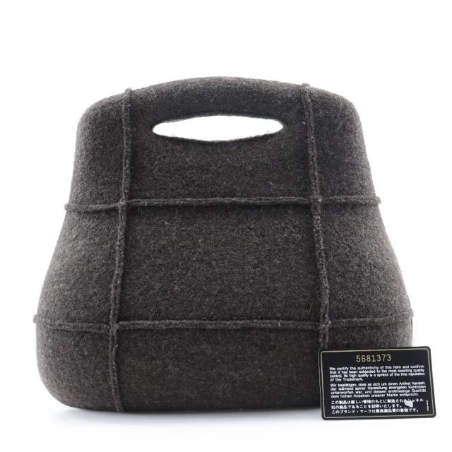 CHANEL シャネル ヒップバッグ ウール 茶 ハンドバッグ レディース 【中古】_9