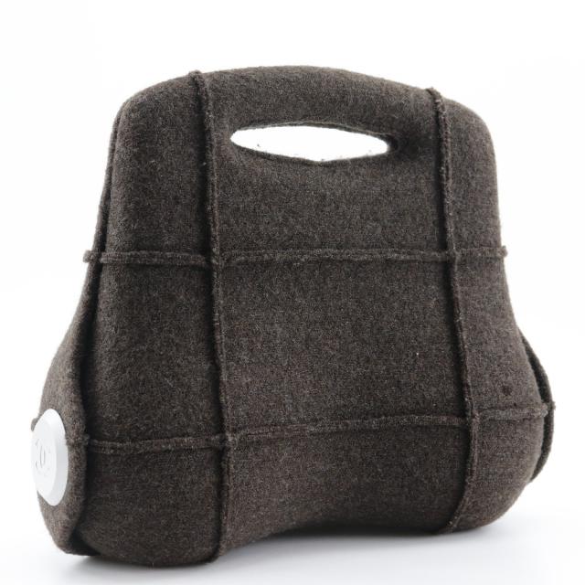 CHANEL シャネル ヒップバッグ ウール 茶 ハンドバッグ レディース 【中古】_2