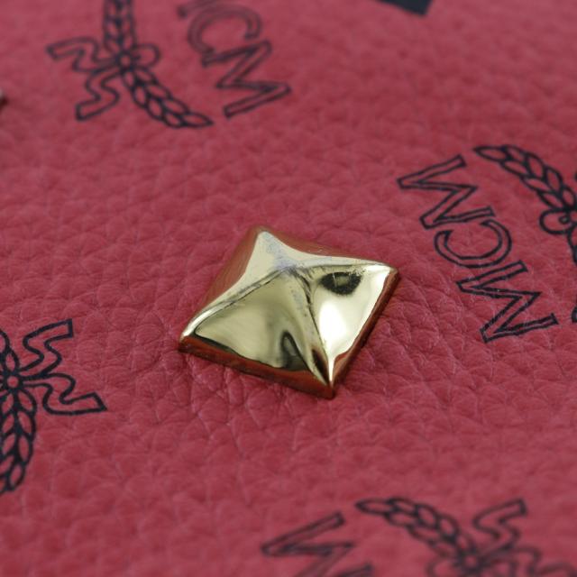 MCM エム・シー・エム ロゴグラム スタッズ MWK1 SVE02 PVC ピンク リュック・デイパック