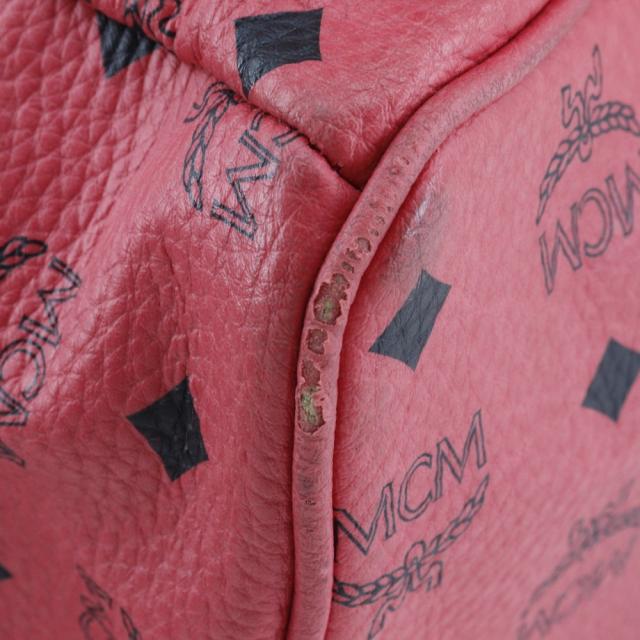 MCM エム・シー・エム ロゴグラム スタッズ MWK1 SVE02 PVC ピンク リュック・デイパック