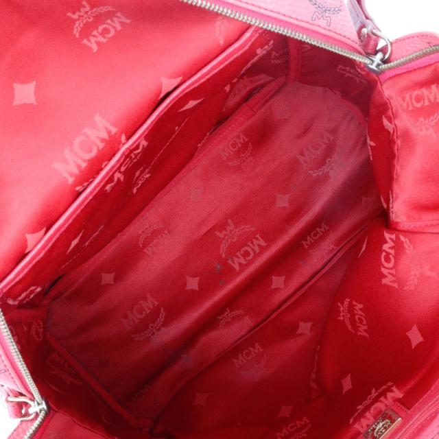 MCM エム・シー・エム ロゴグラム スタッズ MWK1 SVE02 PVC ピンク リュック・デイパック