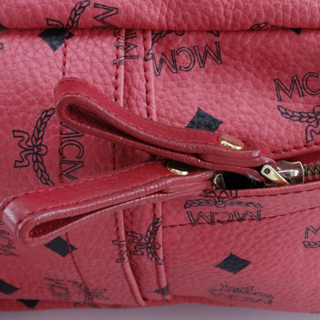 MCM エム・シー・エム ロゴグラム スタッズ MWK1 SVE02 PVC ピンク リュック・デイパック