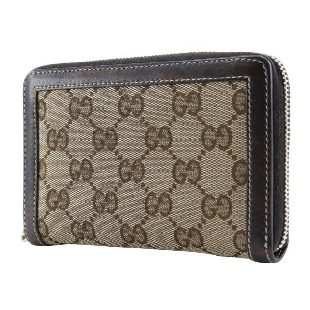 グッチ 224256 バンブー グッチシマ コンパクトウォレット 二つ折り財布 GUCCI グッチ ラウンドファスナー バンブー 224256 GGキャンバス