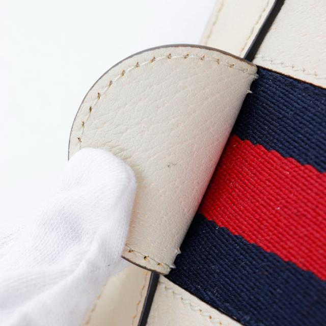 GUCCI オフホワイト ショルダーバッグ フリンジ付き GUCCI グッチ GG オフィディア チェーンショルダー 503877
