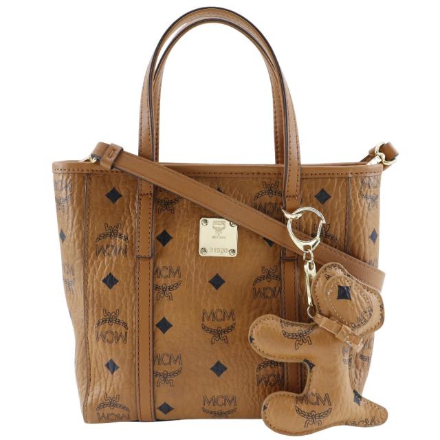 MCM エム・シー・エム ヴィセトス 2WAYショルダー レザー 茶 ハンドバッグ レディースの通販は 38,870円
