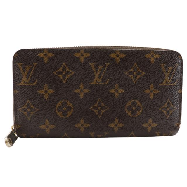 LOUIS VUITTON ルイ・ヴィトン ジッピーウォレット M60017 モノグラムキャンバス 茶 長財布