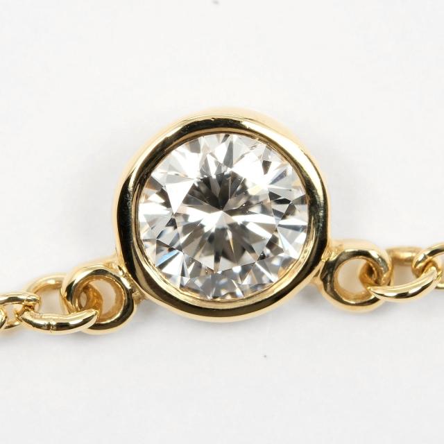 【美品】ティファニー K18 バイザヤード ダイヤ ネックレス 6267 ティファニー K18 バイザヤード ダイヤ ネックレス 6267