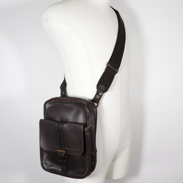 LOUIS VUITTON ルイ・ヴィトン イロクワ ユタ M92534 レザー カフェ 茶