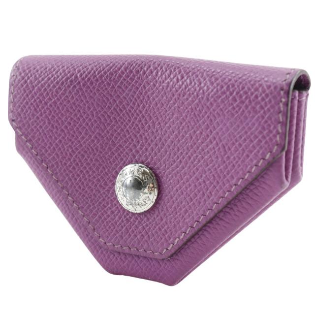 HERMES エルメス ルヴァンキャトル ヴォーエプソン 紫 コインケース 