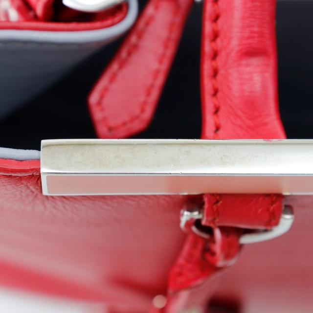 FENDI フェンディ プチトゥージュール 2WAYショルダー 8BH253 カーフ 赤 ハンドバッグ_9