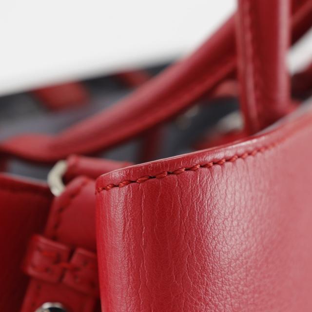 FENDI フェンディ プチトゥージュール 2WAYショルダー 8BH253 カーフ 赤 ハンドバッグ_7