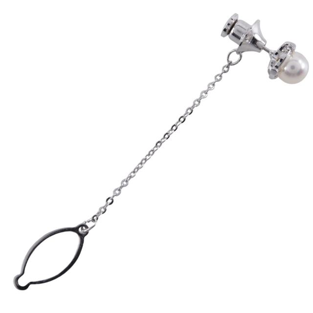 MIKIMOTO ミキモト 真珠 シルバー タイピン メンズ 【中古】