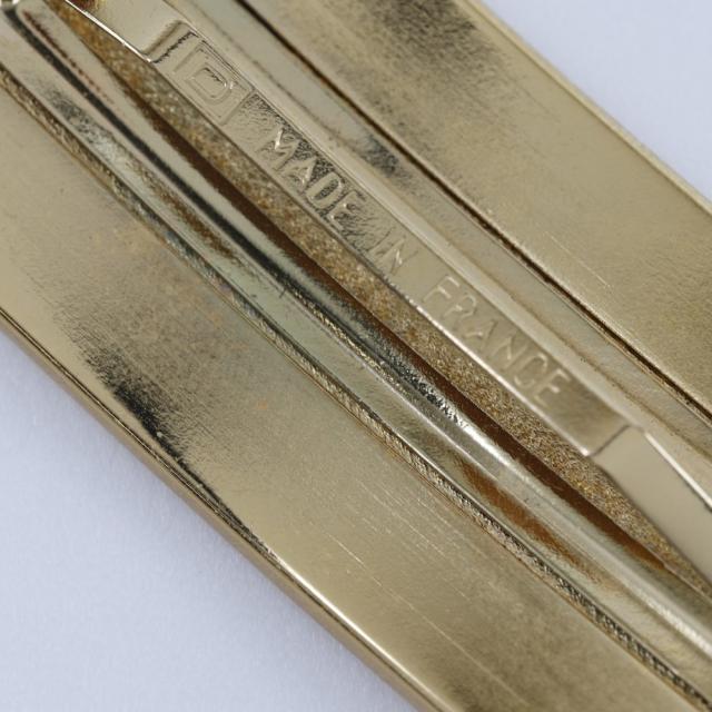 CHANEL シャネル ロゴ 金メッキ バレッタ レディース 【中古】_4