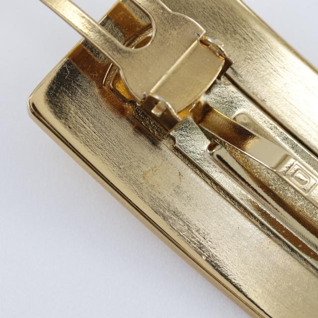 CHANEL シャネル ロゴ 金メッキ バレッタ レディース 【中古】_5