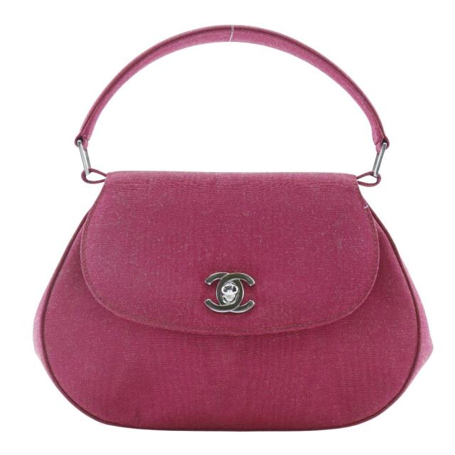 CHANEL シャネル ミニココハンドル パーティーバッグ コットン ピンク ハンドバッグ
