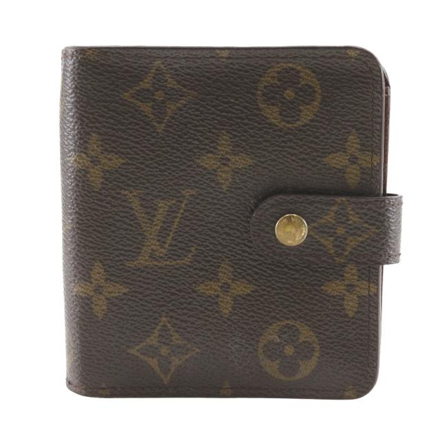 LOUIS VUITTON ルイ・ヴィトン コンパクトジップ M61667 モノグラムキャンバス 茶の通販は
