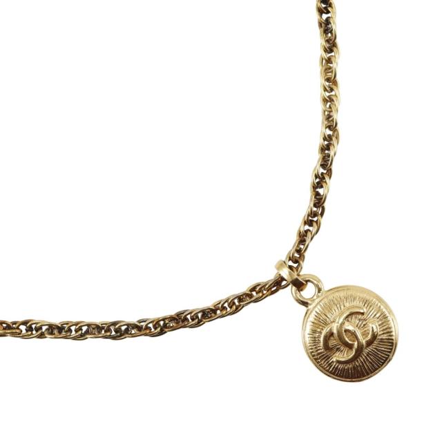 CHANEL シャネル ココマーク ヴィンテージ 金メッキ ネックレス 36.4g
