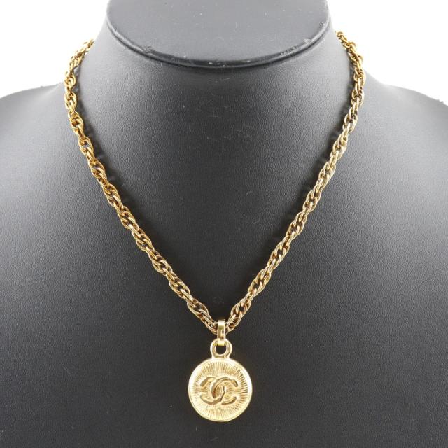 CHANEL シャネル ココマーク ヴィンテージ 金メッキ ネックレス 36.4g