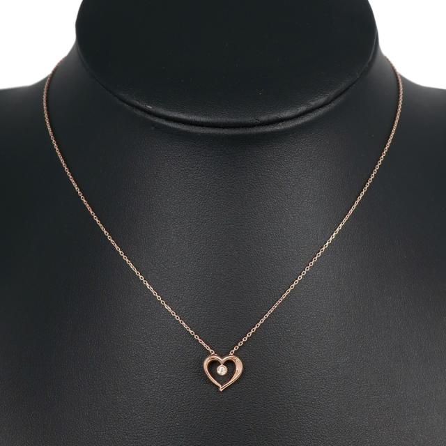 STAR JEWELRY スタージュエリー ハート 1Pダイヤ K10ピンクゴールド 