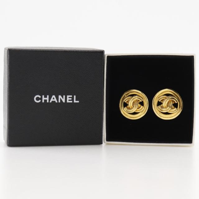 CHANEL シャネル ココマーク ヴィンテージ 金メッキ イヤリング 11.7g レディース_9