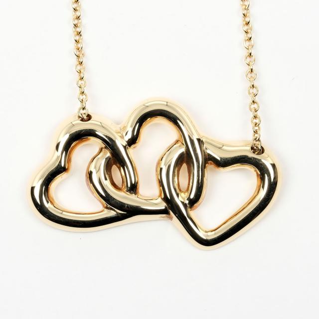 【極美品】 ティファニー トリプルハート ネックレス 42cm TIFFANY&Co.（ティファニー） トリプルハート ネックレス 18金 K18