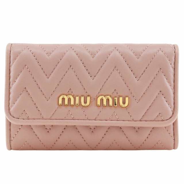 MIUMIU ミュウミュウ マテラッセ 5PG222 レザー ピンク キーケース レディース 【中古】の通販は