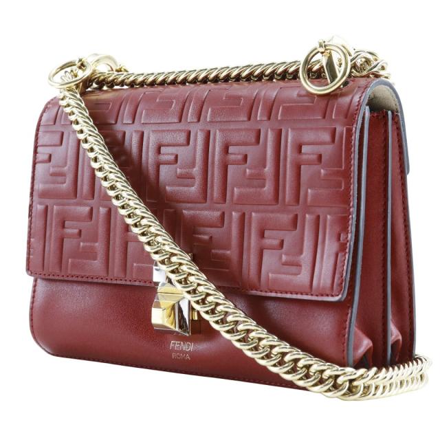 FENDI フェンディ ミニキャナイ 8M0381 A417 カーフ 赤 ショルダー 