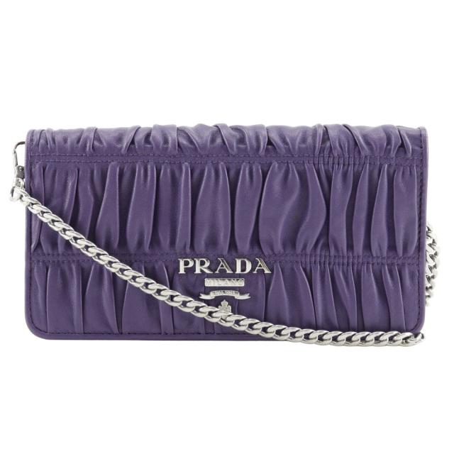 PRADA 紫 レアキルティング ギャル　平成　ウエストポーチ　ベルト　チェーン PRADA 紫 レアキルティング ギャル平成ウエストポーチベルトチェーン