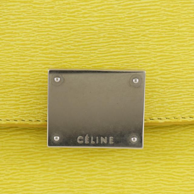 CELINE セリーヌ トラペーズ スモール 174683 カーフ 黄 CELINE セリーヌ トラペーズ スモール 174683 カーフ 黄