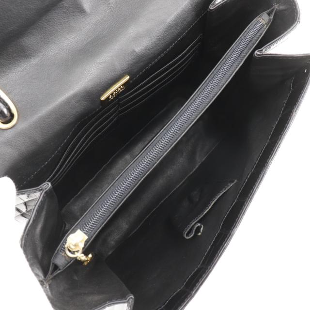 ワンハンドル GB G BORRI クロコダイル 黒 ハンドバッグ レディース 【中古】_5