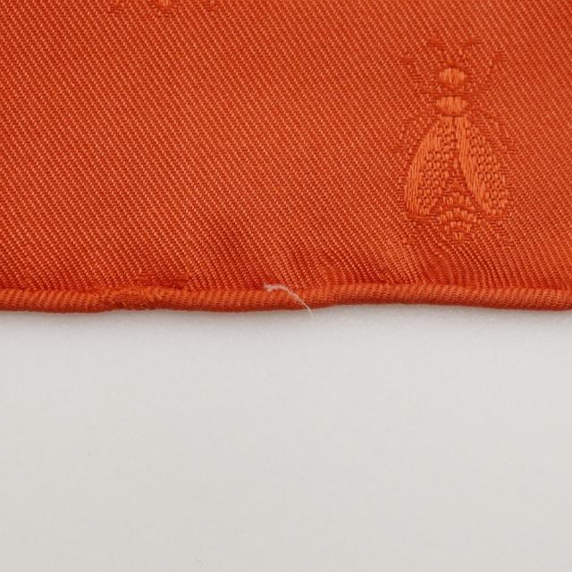 HERMES エルメス カレ90 NAPOLEON NAPOLEON シルク 白/オレンジ