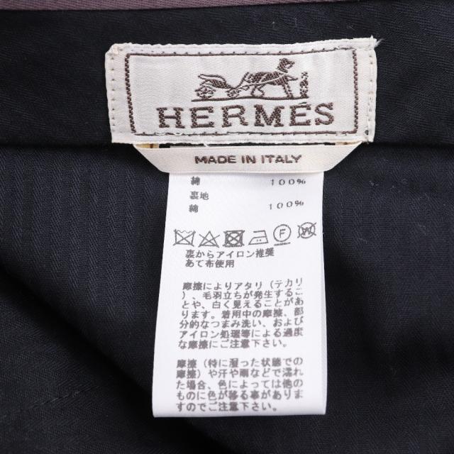 HERMES エルメス H835210H40142 コットン 紺 パンツ メンズ 【中古】
