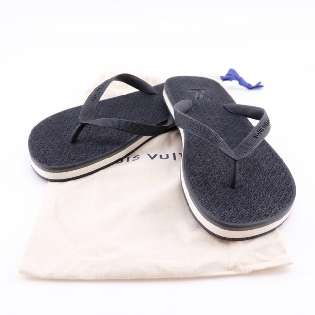 LOUIS VUITTON ルイ・ヴィトン トングサンダル ビーチサンダル モノグラム ラバー 黒の通販は LOUIS VUITTON ルイ・ヴィトン トングサンダル ビーチサンダル モノグラム ラバー 黒の通販は
