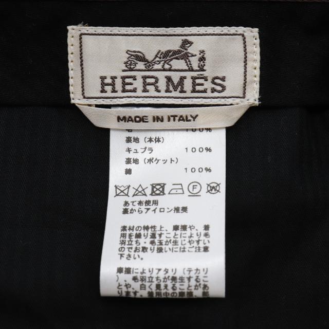 HERMES エルメス ウール グレー パンツ メンズ 【中古】_4