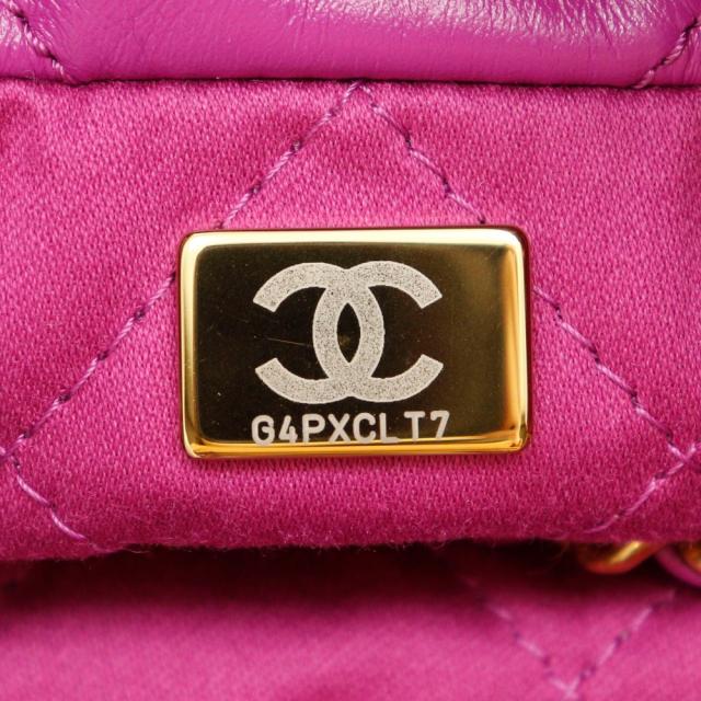 CHANEL シャネル 22ミニバッグ 2WAYハンドバッグ AS3980 カーフ 紫 ショルダーバッグ_8