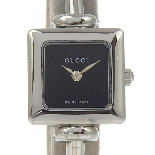 GUCCI グッチ バングルウォッチ 1900L SS クオーツ アナログ表示 黒文字盤 腕時計