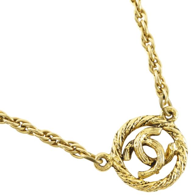 CHANEL シャネル ココマーク ヴィンテージ 金メッキ ネックレス