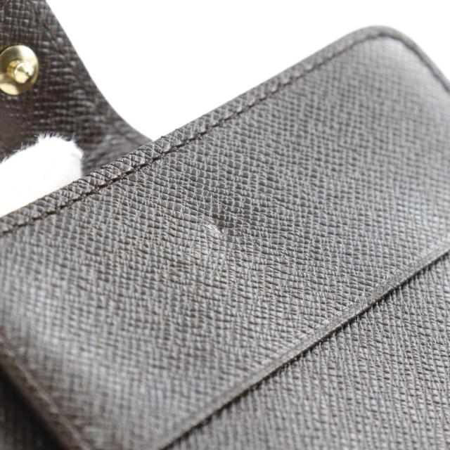 LOUIS VUITTON ルイ・ヴィトン コンパクト・ジップ M61668 ダミエキャンバス 茶 二つ折り財布_6